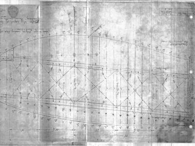 Hall Bulldog right wing engineering drawing by Bradford, 1932